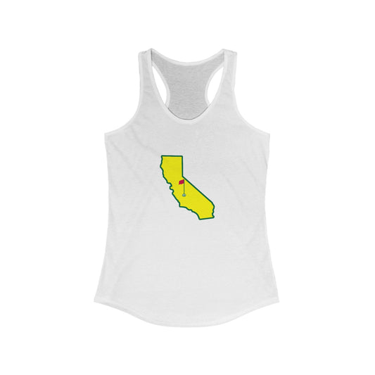 California Outline Women's Ideal Racerback Tank